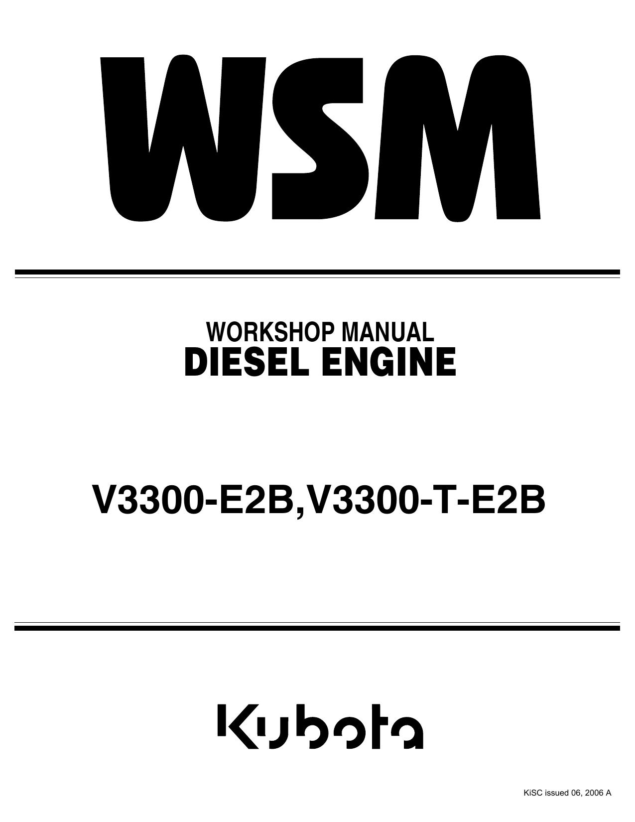 KUBOTA V3300 SERVICE MANUAL